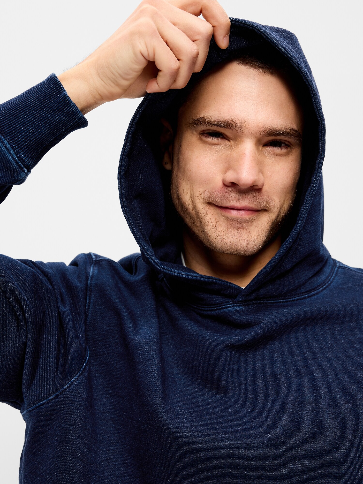 Мужское худи Old Navy Printed Rotation, цвет: Тёмный индиго — фото 3