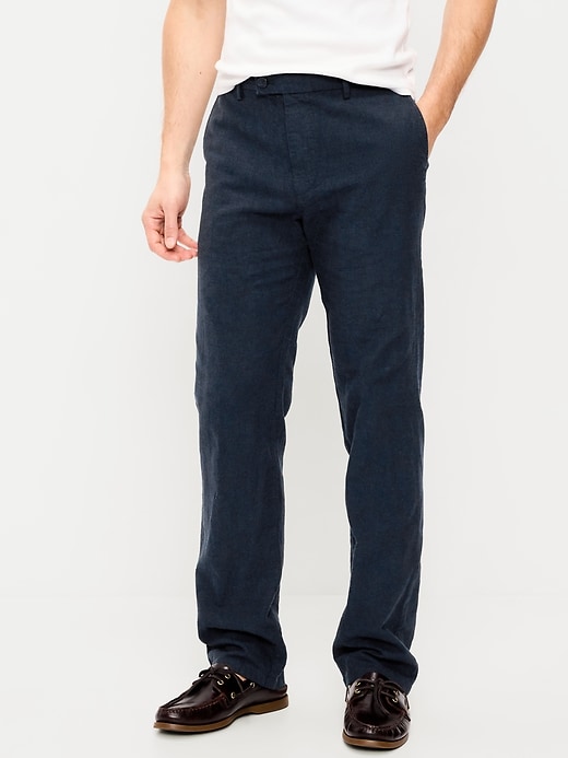 Image number 2 showing, 90's Straight-Fit Linen-Blend Dress Pants