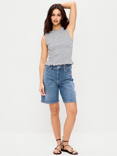 High-Waisted Wow Jean Shorts -- 9-inch inseam