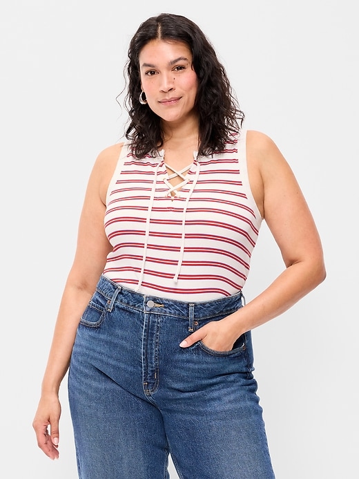 Image number 8 showing, Lace-Up Tank Top