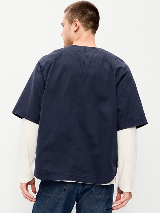 Image number 2 showing, Oversized Short-Sleeve Chore Shirt