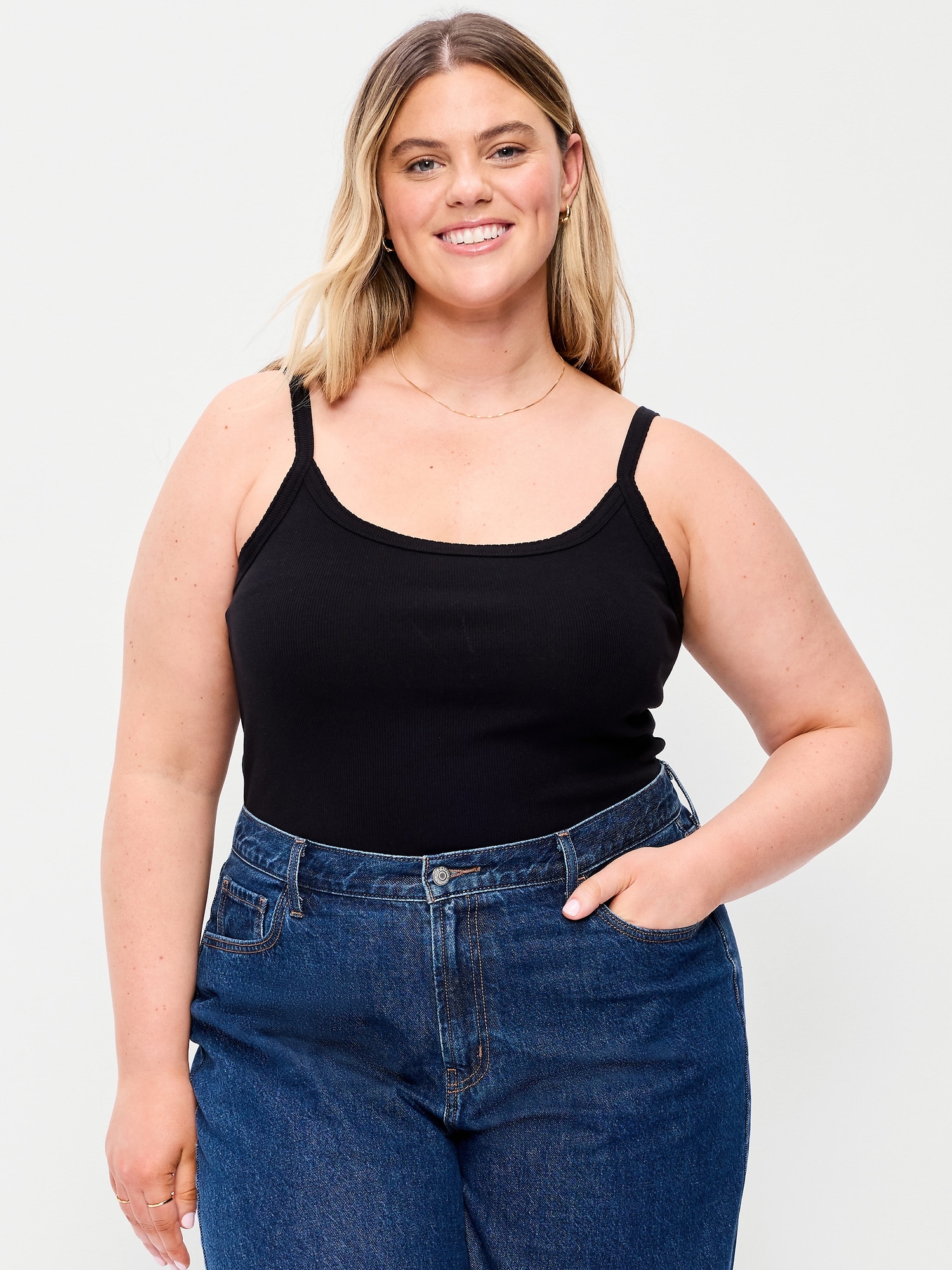 Rib-Knit Cami Tank Top