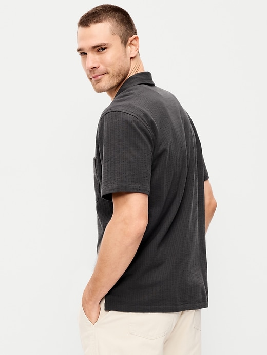 Image number 2 showing, Short-Sleeve Textured Camp Shirt