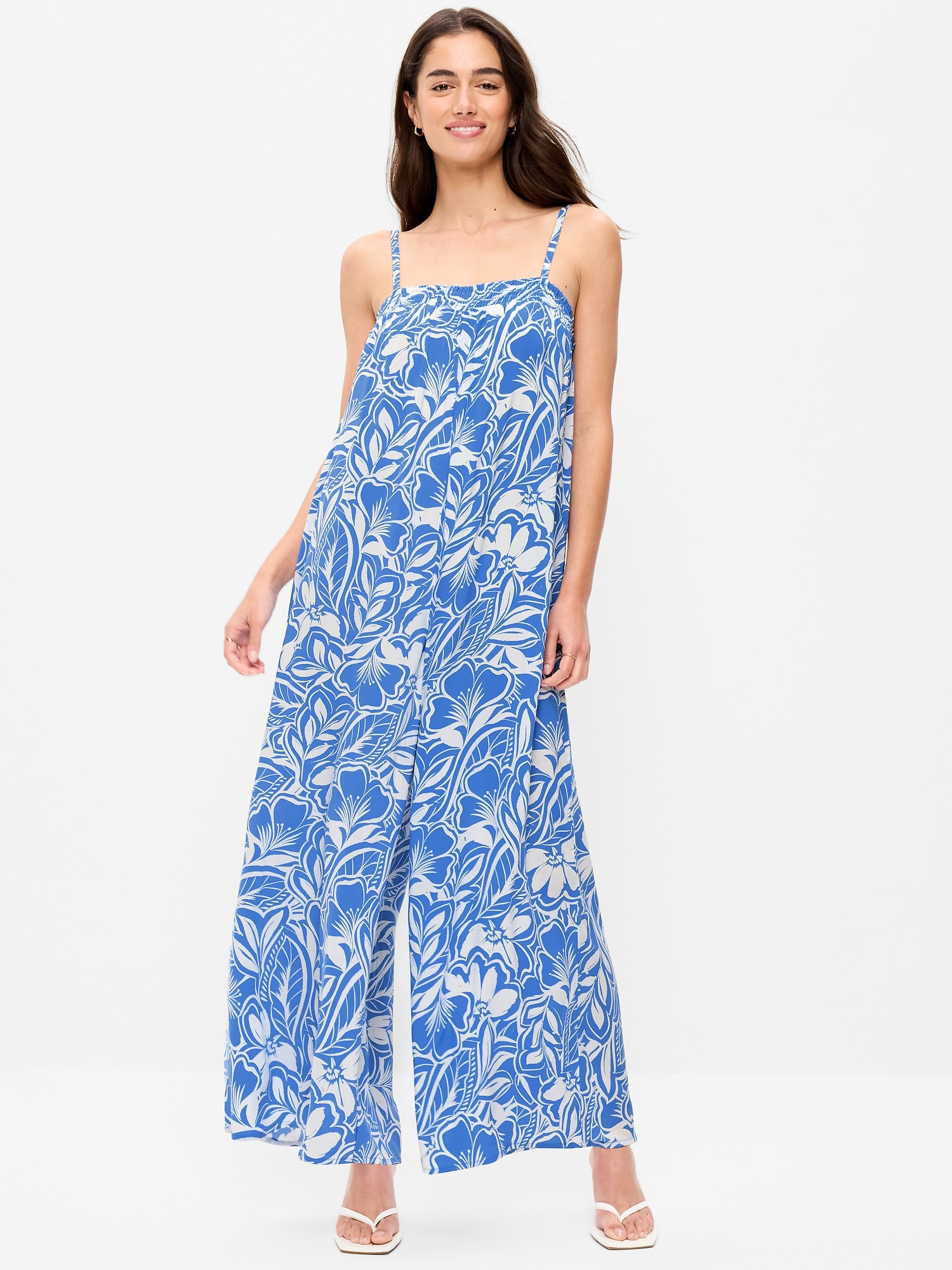 Airy Smocked Jumpsuit