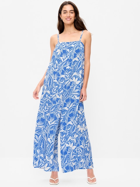 Airy Smocked Jumpsuit