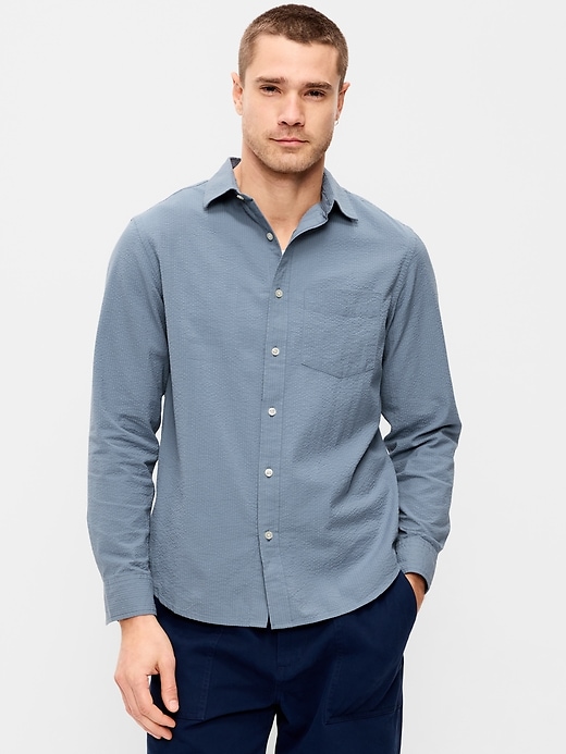 Image number 1 showing, Long-Sleeve Relaxed Pocket Shirt