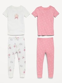 Image number 2 showing, Printed Snug-Fit Pajama 4-Piece for Toddler & Baby