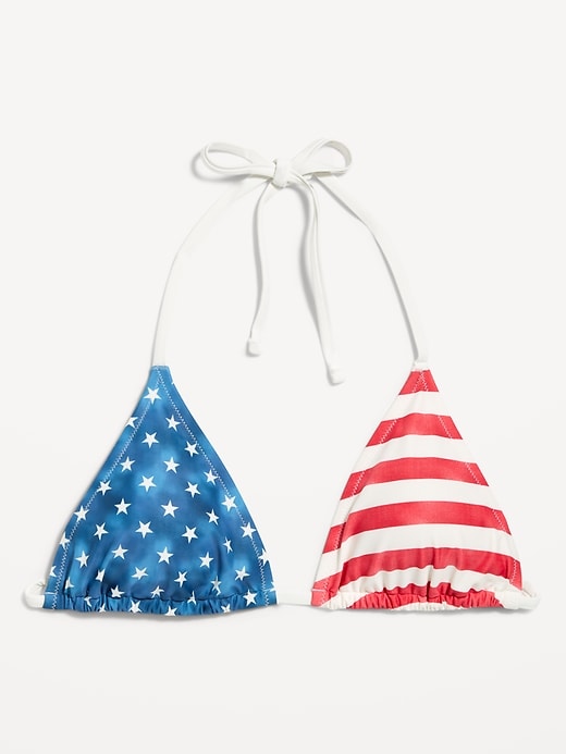 Image number 4 showing, Triangle String Bikini Swim Top