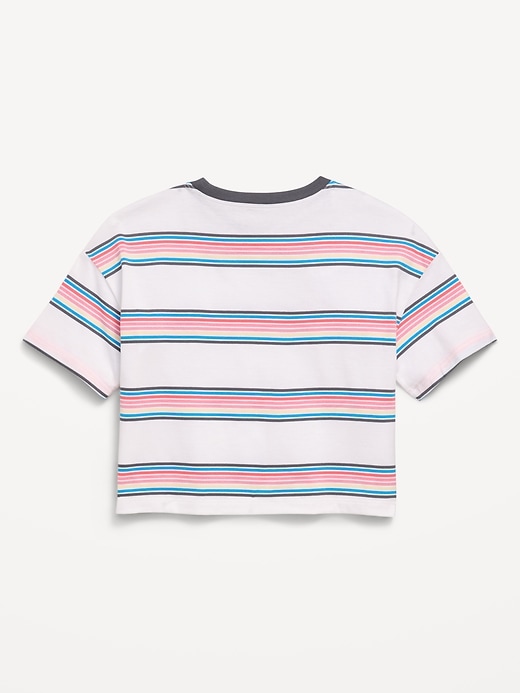 Image number 2 showing, Oversized Short-Sleeve Cropped T-Shirt for Girls
