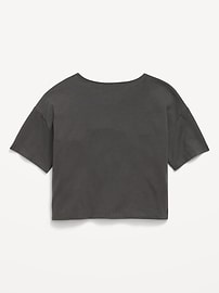 Image number 2 showing, Oversized Short-Sleeve Cropped T-Shirt for Girls