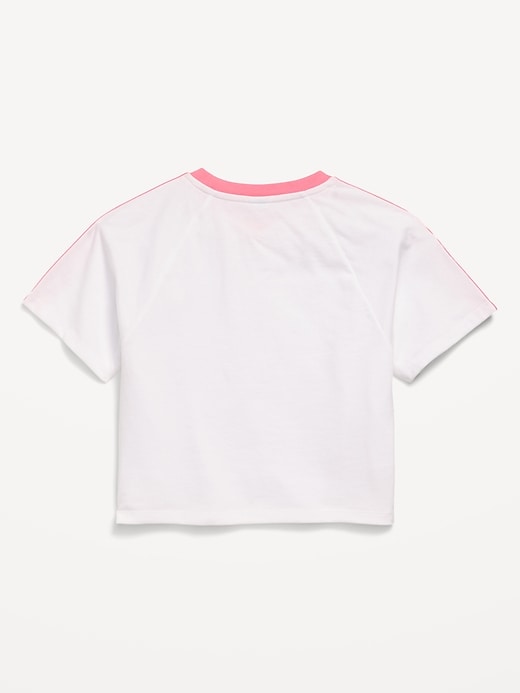 Image number 2 showing, Oversized Short-Sleeve Cropped T-Shirt for Girls