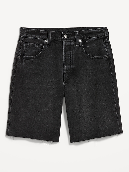 Image number 2 showing, Mid-Rise Baggy Jean Shorts -- 9-inch inseam