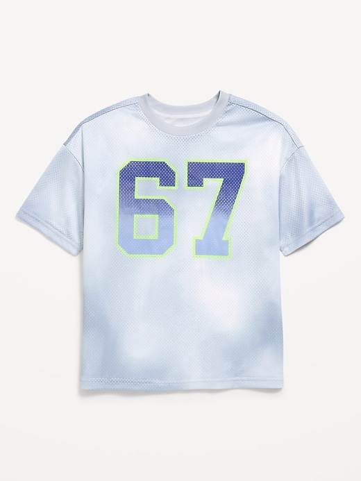 Image number 2 showing, Oversized Mesh Graphic Basketball T-Shirt for Boys