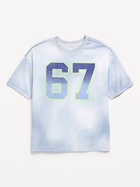Image number 2 showing, Oversized Mesh Graphic Basketball T-Shirt for Boys