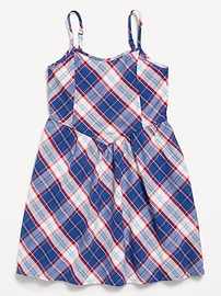 Image number 1 showing, Sleeveless Fit and Flare Plaid Dress for Girls