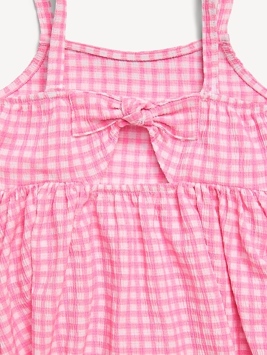 Image number 2 showing, Printed Sleeveless Crinkled Dress and Biker Shorts Set for Toddler Girls