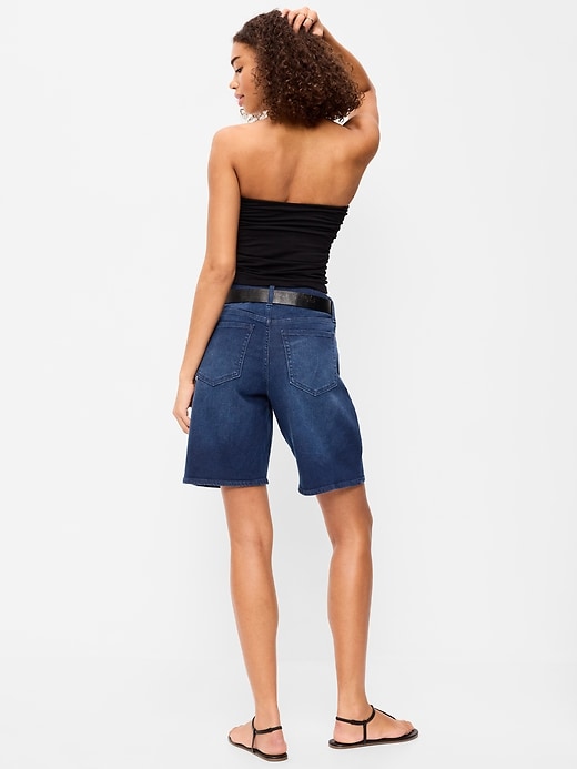 Image number 3 showing, High-Waisted Wow Bermuda Jean Shorts -- 9-inch inseam