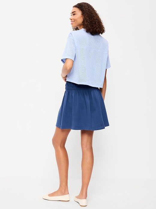 Image number 3 showing, SoComfy Terry Smocked Mini Skirt