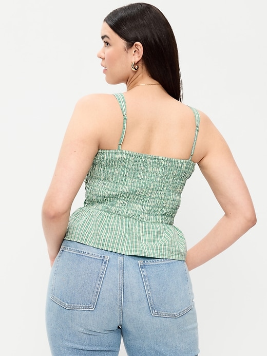 Image number 6 showing, Smocked Peplum Tank Top