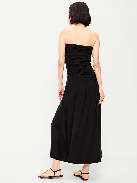 Image number 2 showing, Fit & Flare Drop-Waist Maxi Tube Dress