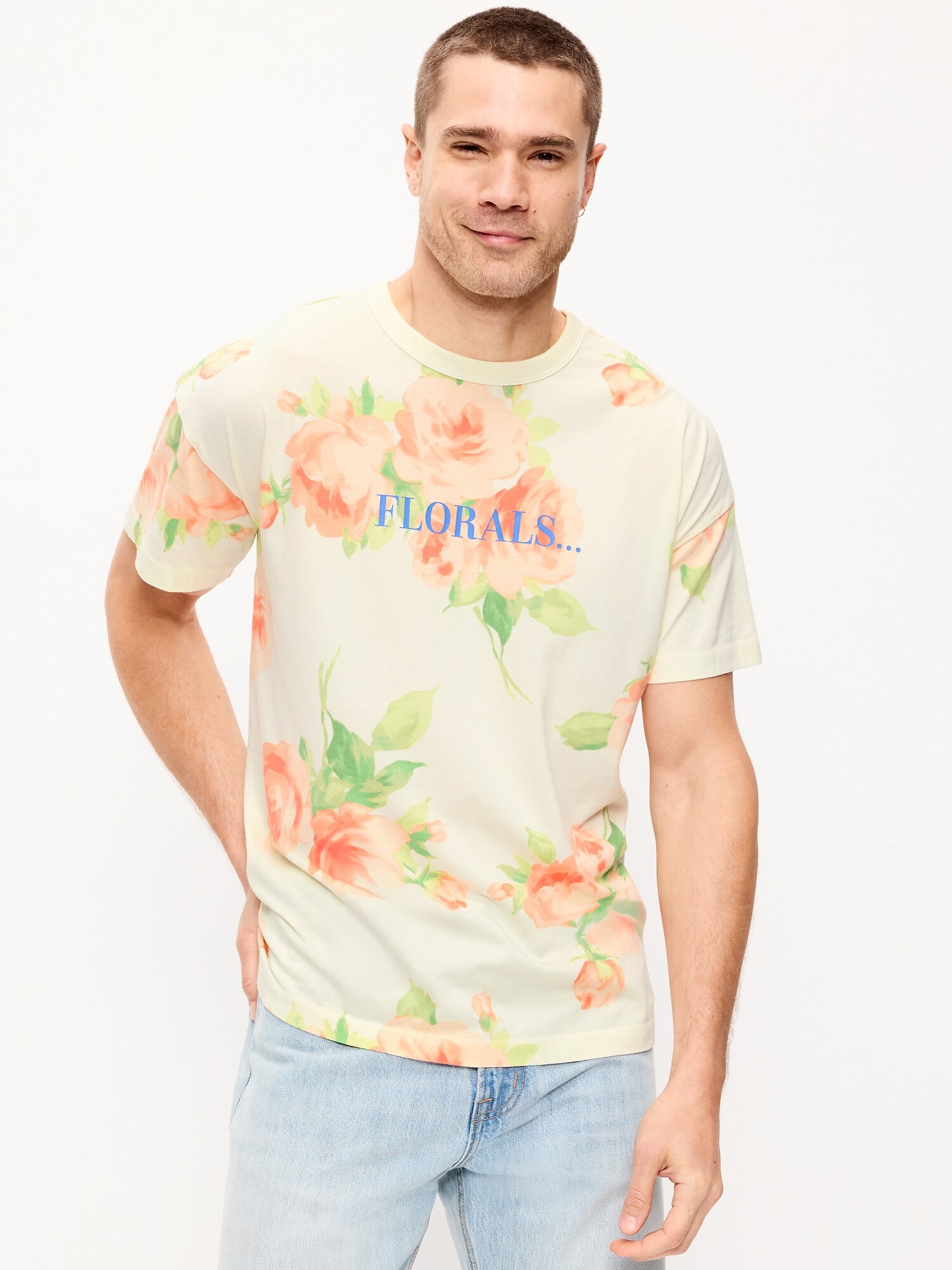 Мужская футболка Old Navy x The Devil Wears Prada Oversized T-Shirt for Adults, цвет: Multifloral — фото 3