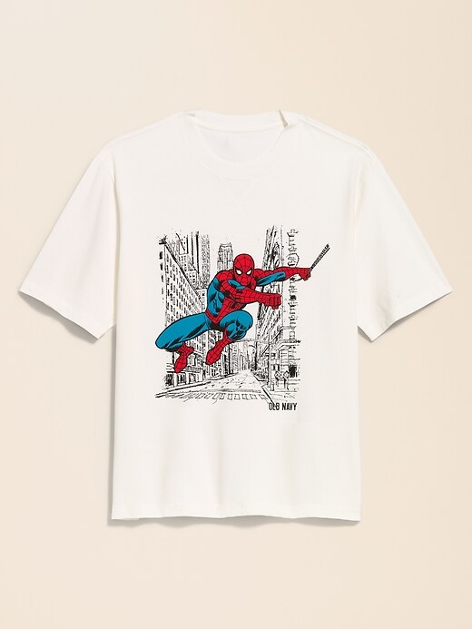 Image number 2 showing, Old Navy x Marvel Spider-Man Boxy Heavyweight Graphic T-Shirt for Men