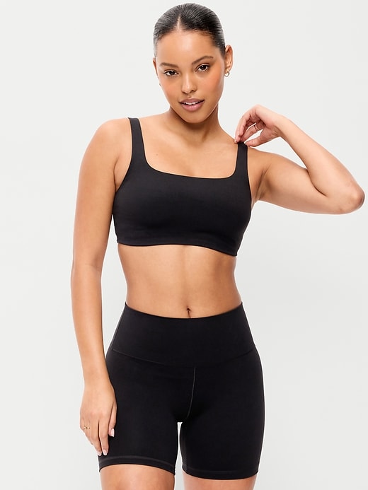 Image number 1 showing, Light Support StudioSmooth Square-Neck Sports Bra