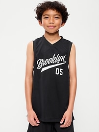 Image number 1 showing, Mesh Graphic Basketball Tank Top for Boys