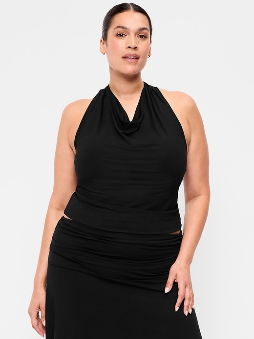 Image number 6 showing, Cowl-Neck Halter Top