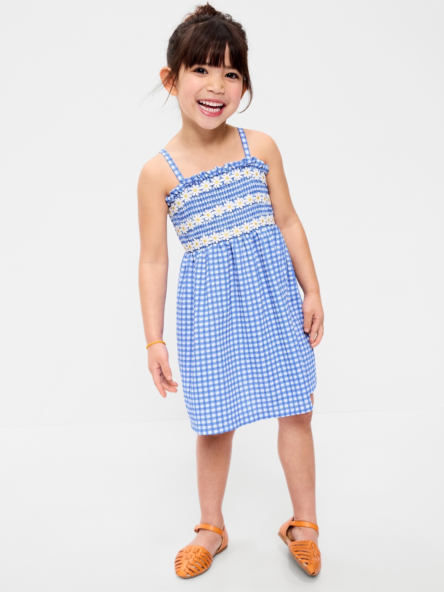 Sleeveless Smocked Dress for Toddler Girls