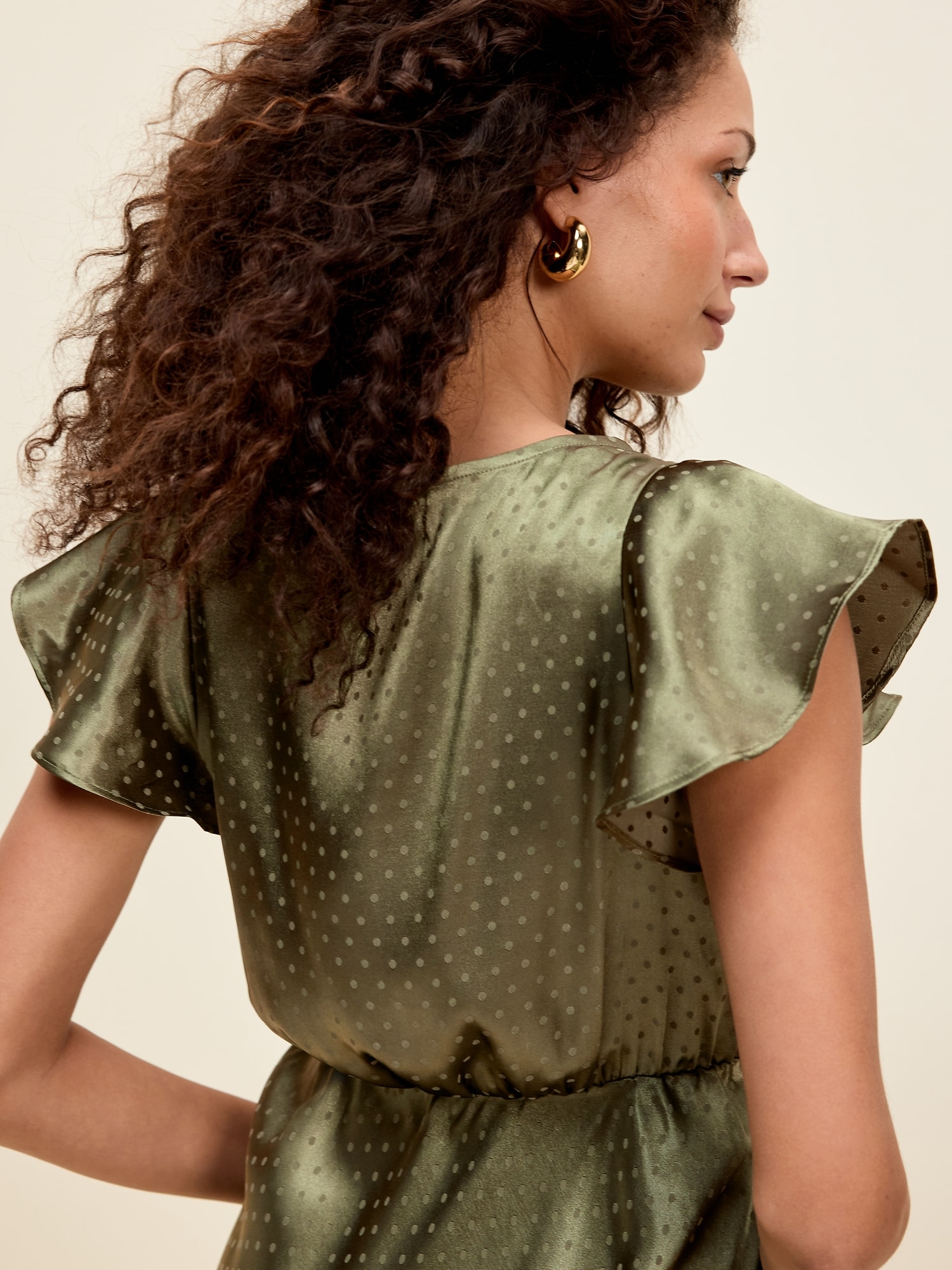 The Occasion by Old Navy Satin Flutter-Sleeve Maxi Dress