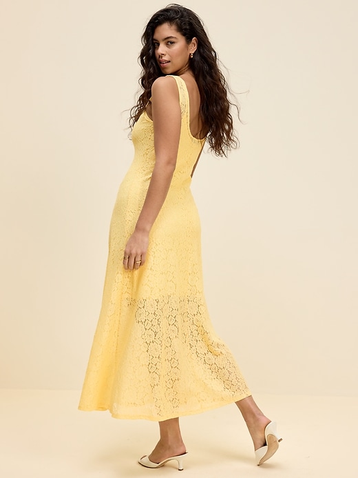 Image number 7 showing, The Occasion by Old Navy Fit & Flare Drop-Waist Lace Maxi Dress