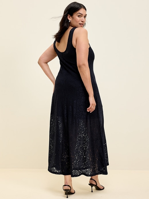 Image number 9 showing, The Occasion by Old Navy Fit & Flare Drop-Waist Lace Maxi Dress