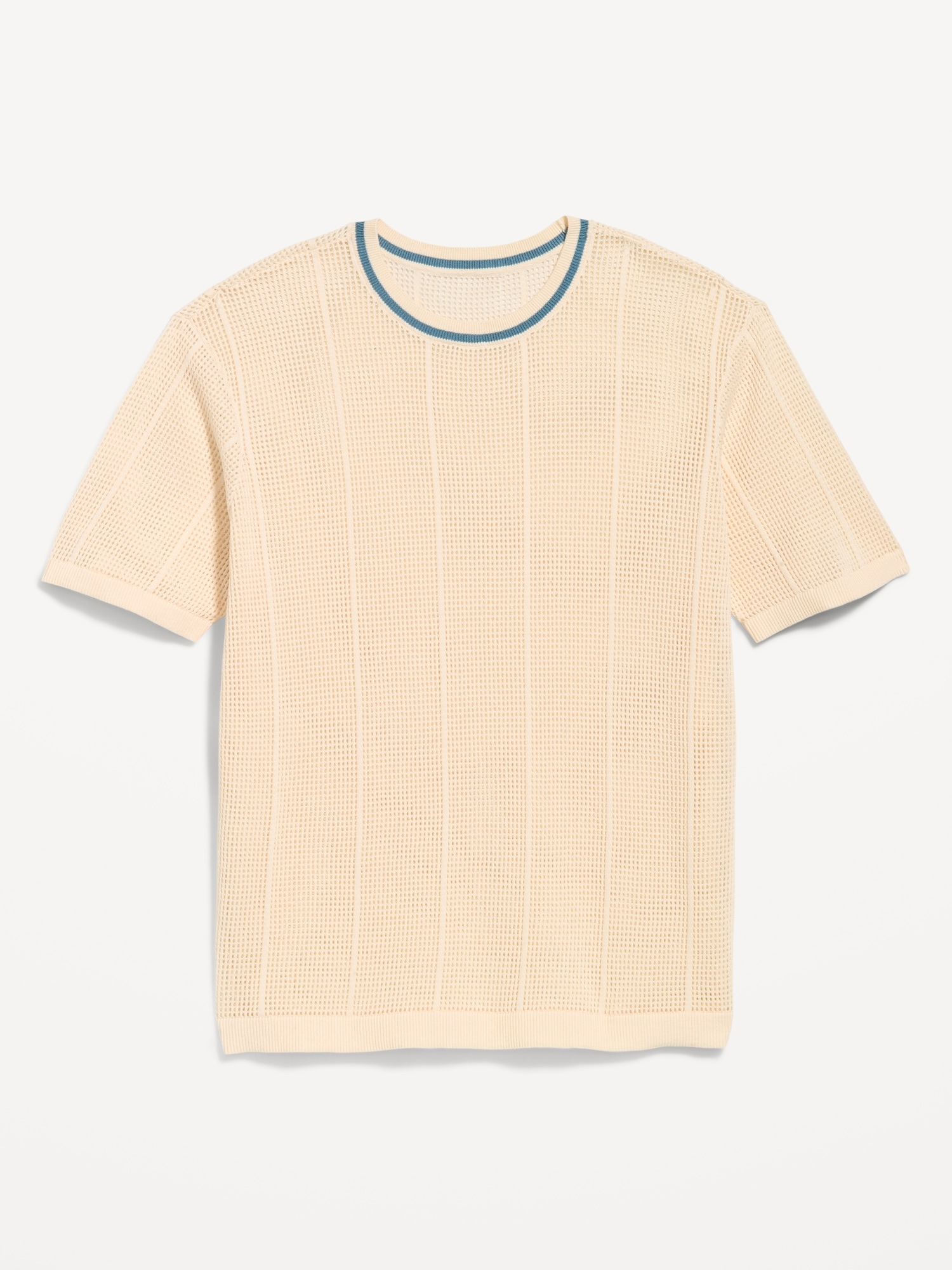 Relaxed Mesh-Knit T-Shirt