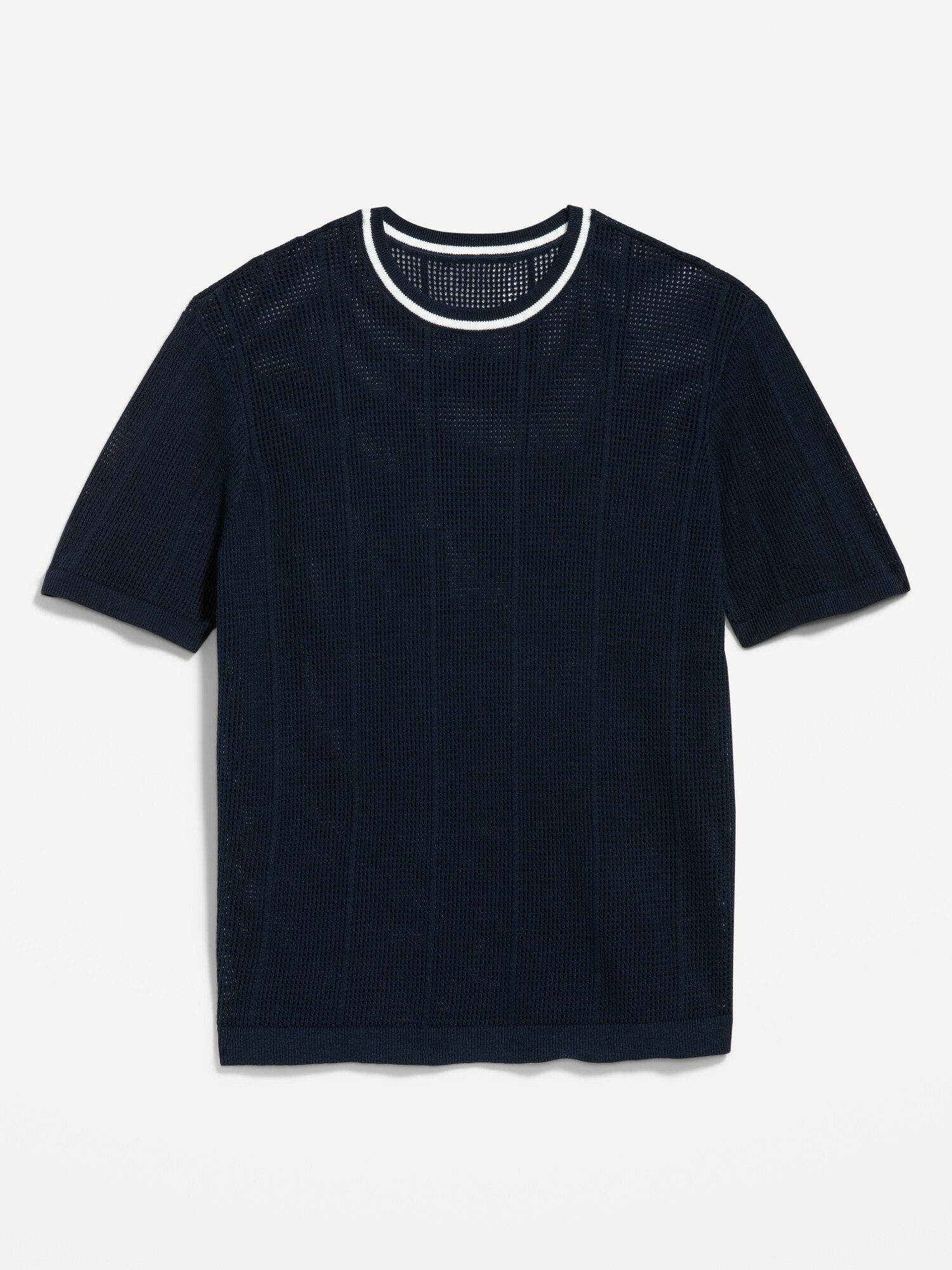 Мужская футболка Old Navy Relaxed Mesh-Knit, цвет: Тёмно-синий — фото 4