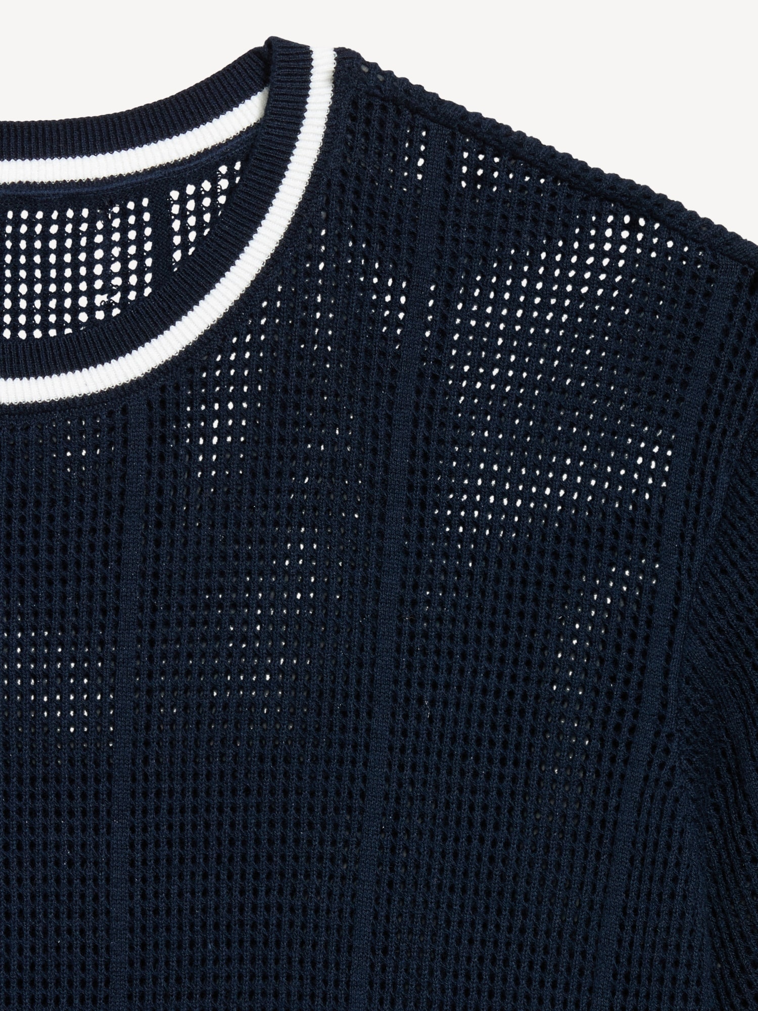 Relaxed Mesh-Knit T-Shirt