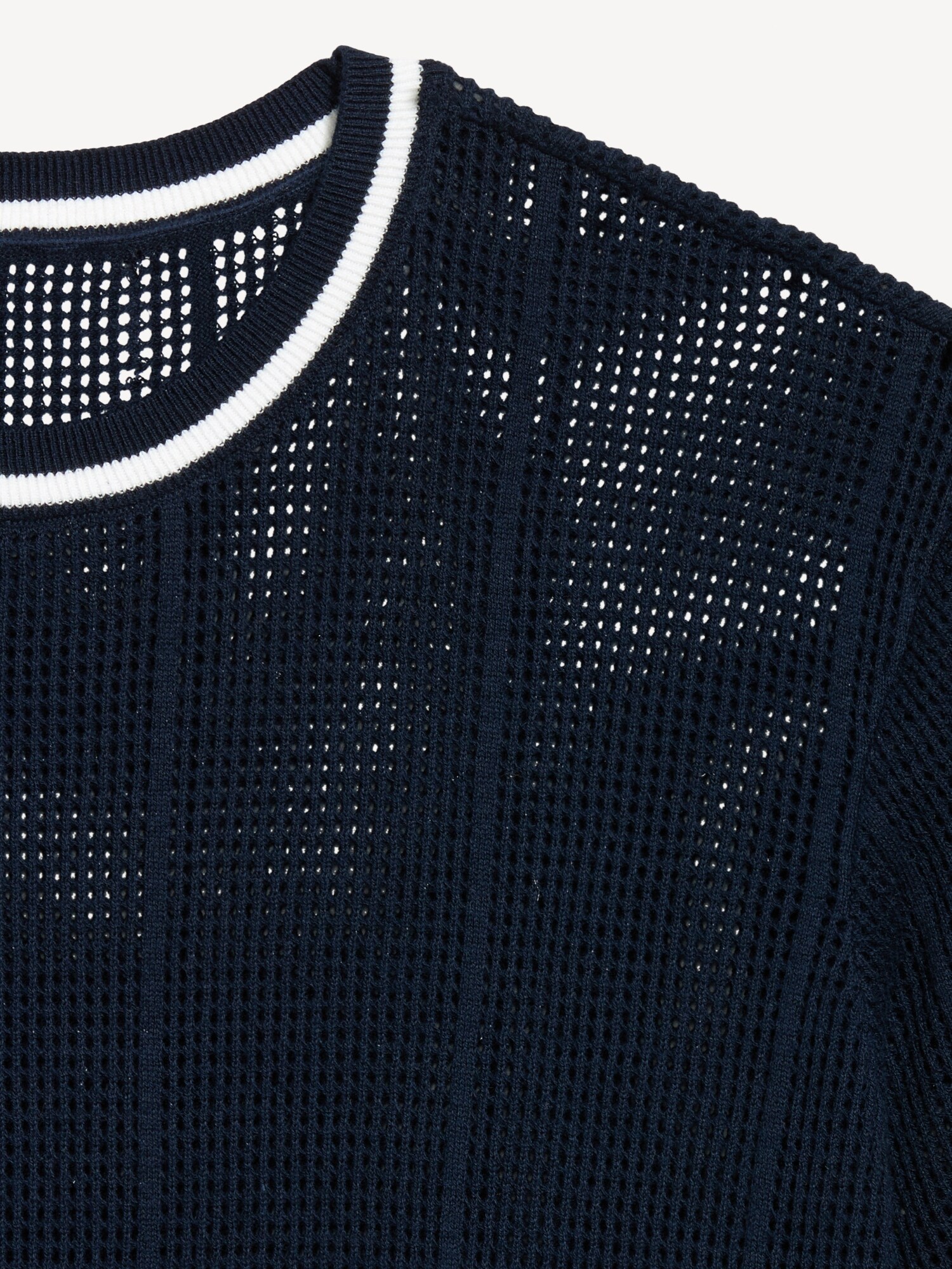 Мужская футболка Old Navy Relaxed Mesh-Knit, цвет: Тёмно-синий — фото 5