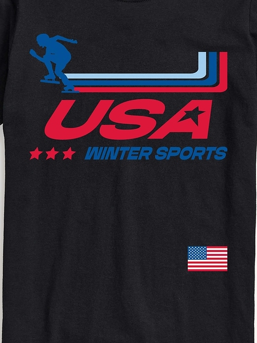 Image number 2 showing, USA Winter Sports Short Sleeve Graphic T-Shirt