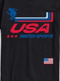 Image number 2 showing, USA Winter Sports Short Sleeve Graphic T-Shirt