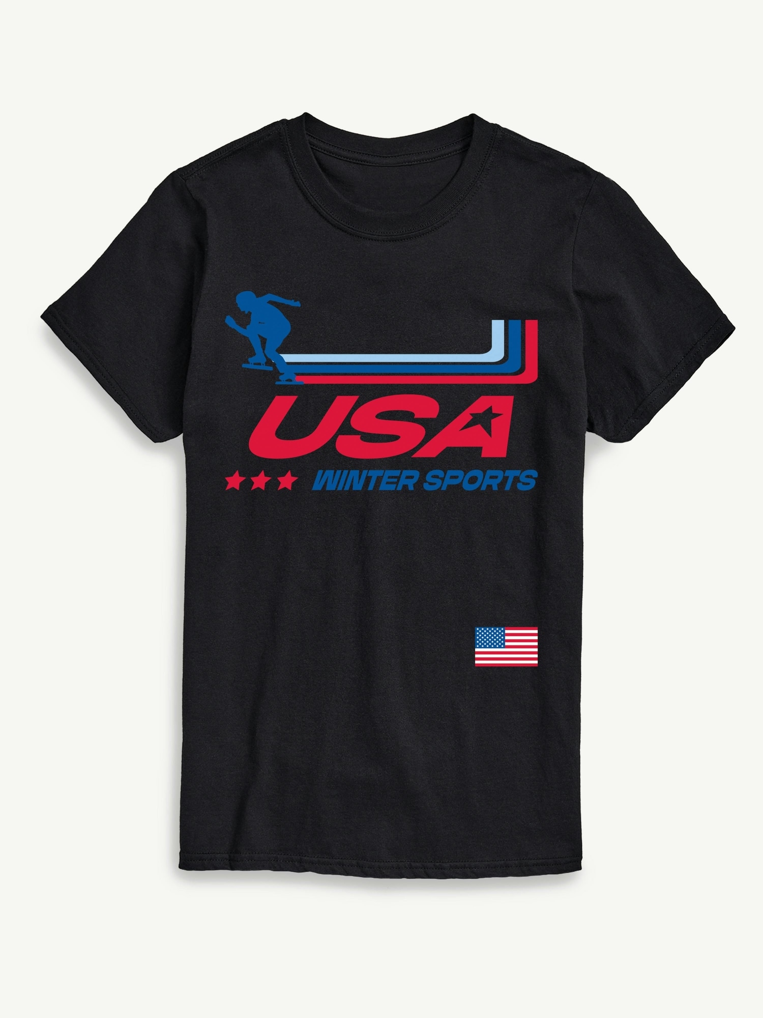 USA Winter Sports Short Sleeve Graphic T-Shirt