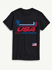 Image number 1 showing, USA Winter Sports Short Sleeve Graphic T-Shirt