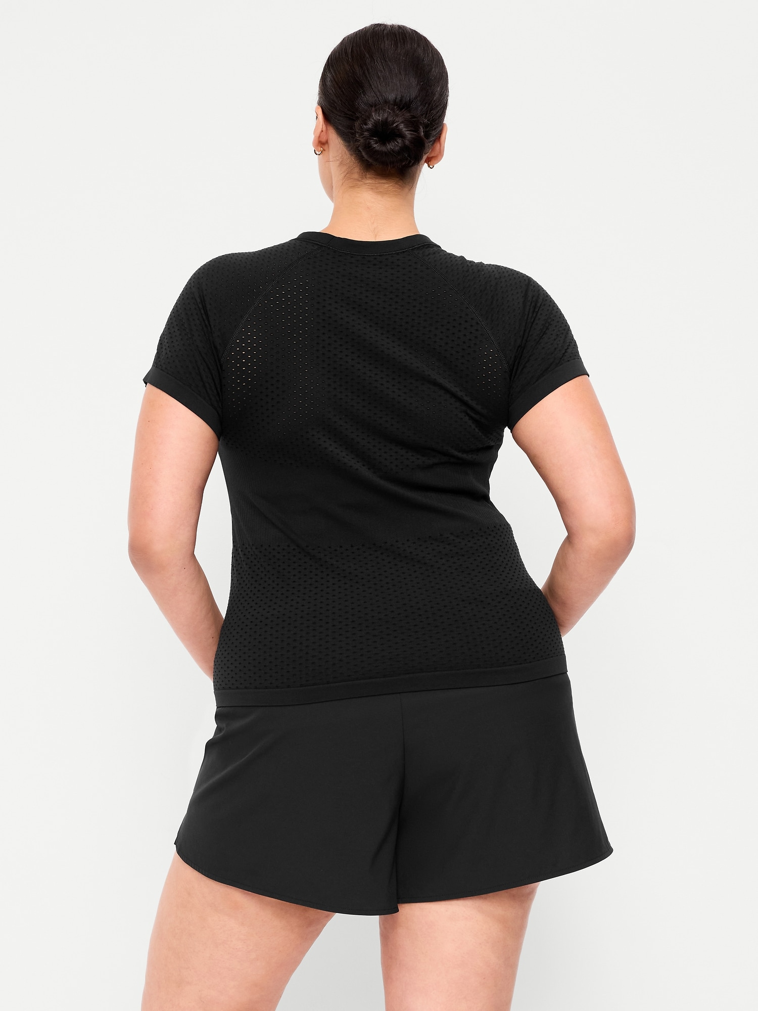 Seamless Textured Cropped T-Shirt