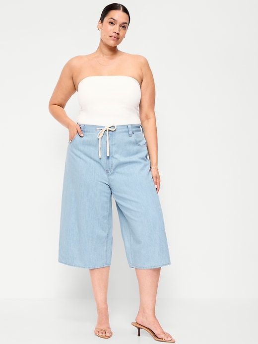 Image number 7 showing, Mid-Rise Loose Culotte Jeans