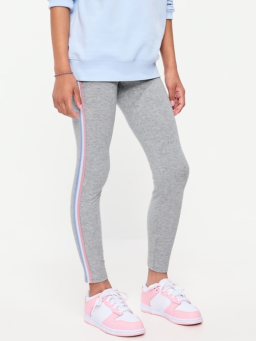 Image number 1 showing, Rainbow Trim Leggings for Girls