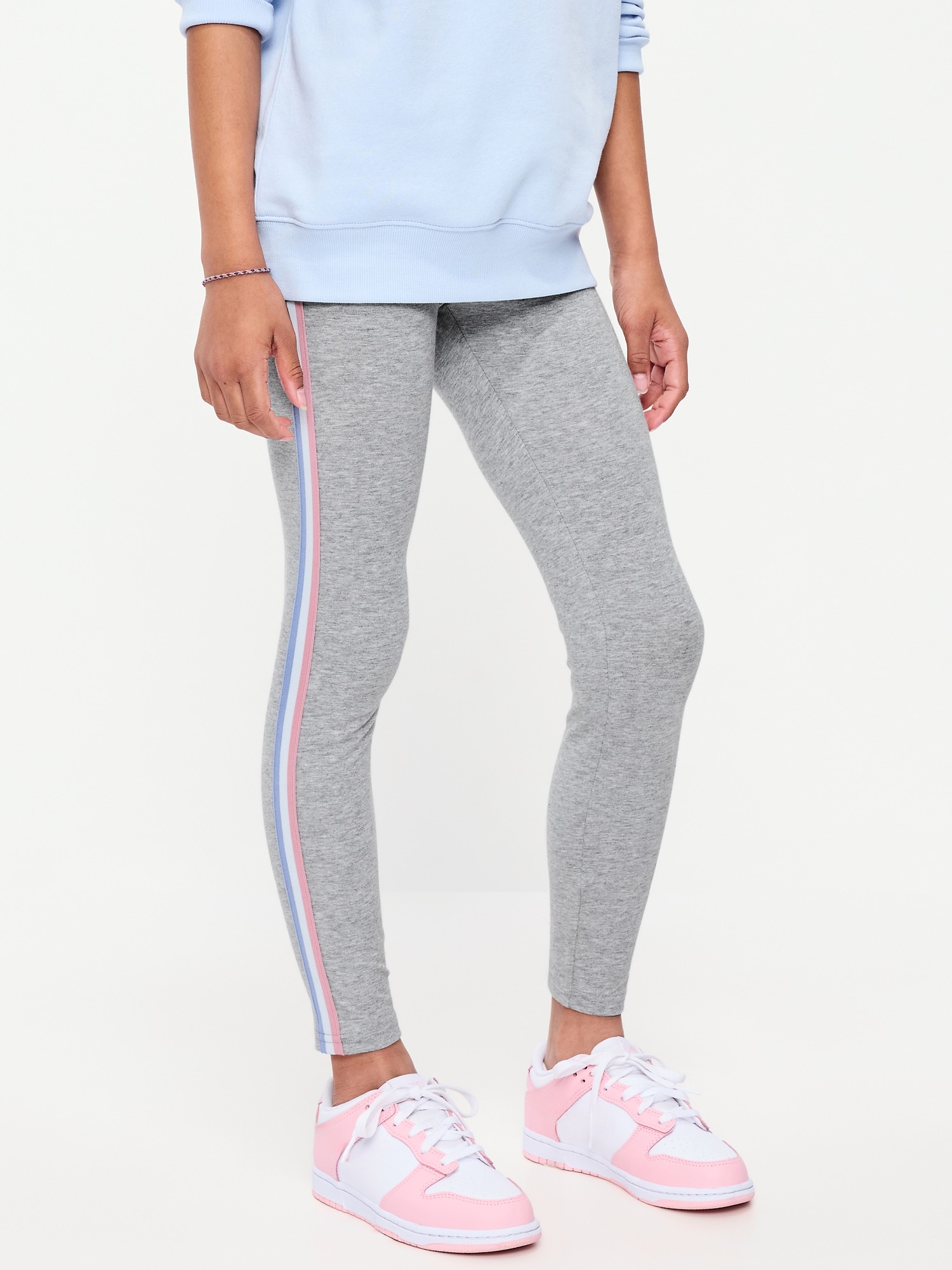 Rainbow Trim Leggings for Girls