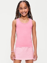 Image number 1 showing, Fitted Seamless Ribbed Racerback Performance Top for Girls