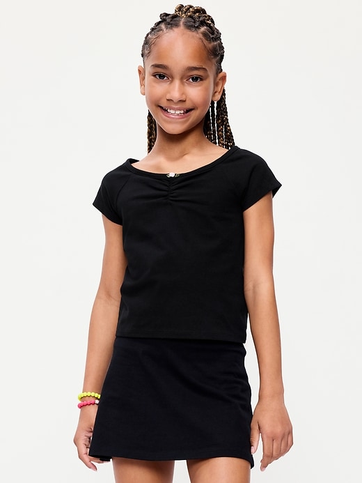 Fitted Off-Shoulder Top for Girls