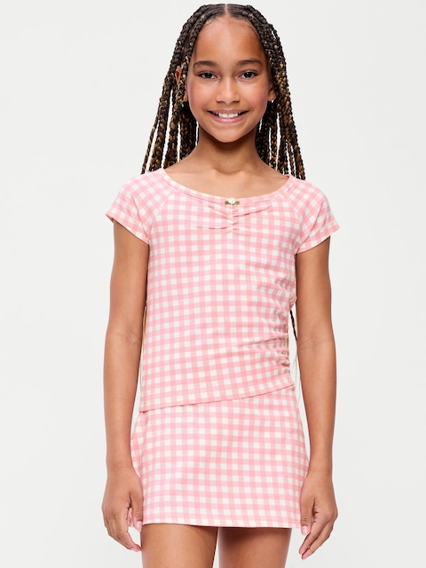 Fitted Off-Shoulder Top for Girls