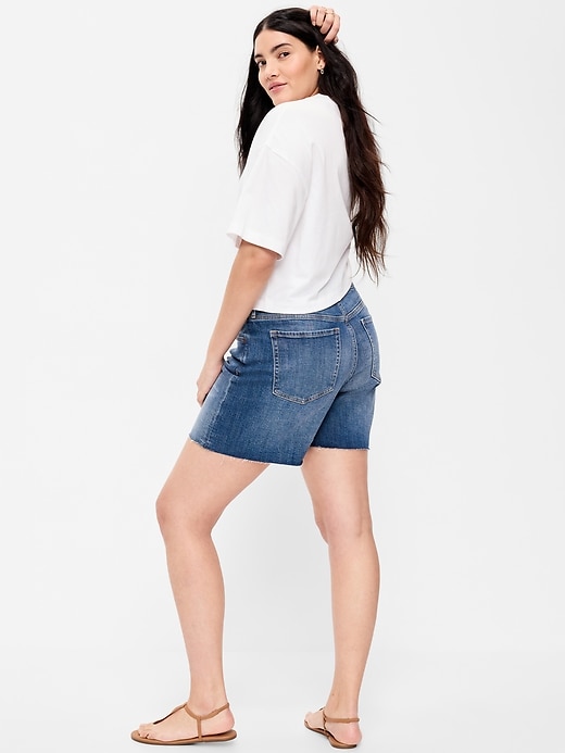 Image number 4 showing, High-Waisted OG Jean Cut-Off Shorts -- 7-inch inseam