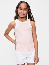 Image number 1 showing, Fitted Ribbed Tank Top for Girls